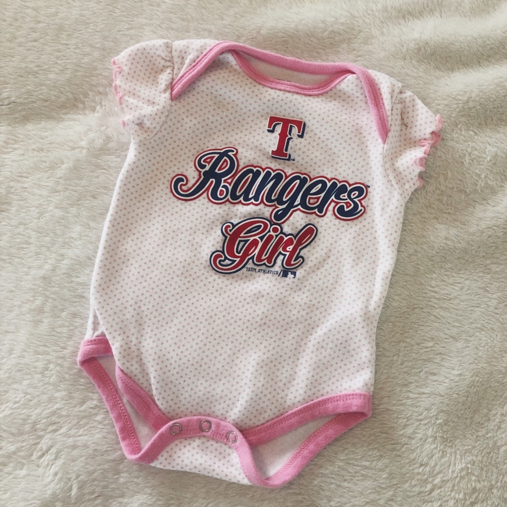 Texas Rangers Girl Baby Onesie 3-6 Months